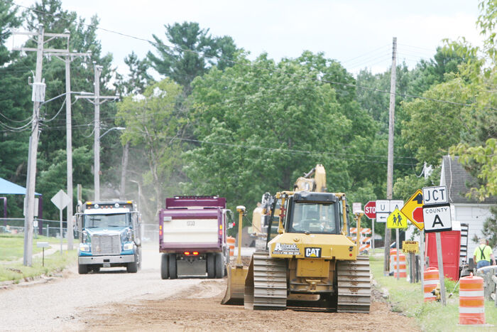 Construction proceeds in downtown Dallas